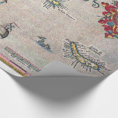 Azoren - Oude kaart -  verzonken Exploratie Cadeaupapier (Hoek)