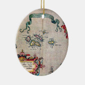 Azoren - Oude kaart - verzonken Exploratie Keramisch Ornament (Rechts)