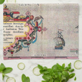 Azoren - Oude kaart -  verzonken Exploratie Theedoek (Gevouwen)