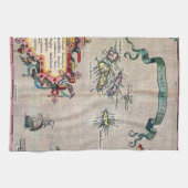 Azoren - Oude kaart -  verzonken Exploratie Theedoek (Horizontaal)