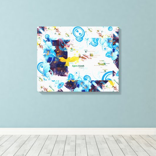 Azoren, Portugal Canvas Afdruk (Insitu (Houten vloer))