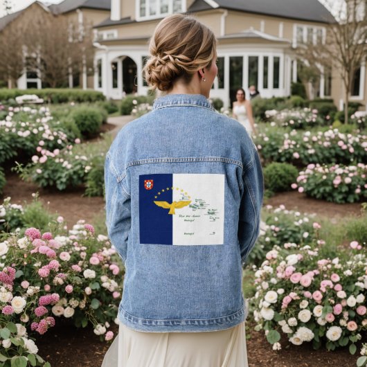 Azoren, Portugal Denim Jacket (Huwelijk Achterkant)