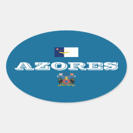 Azoren (Portugal) Europese stijl ovale Sticker