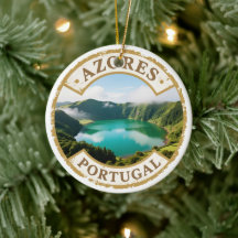 Azoren Portugal Reis Badge Ornament – Tweezijdig 