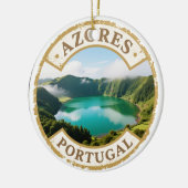 Azoren Portugal Reis Badge Ornament – Tweezijdig  (Links)
