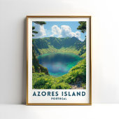 Azoren Portugal Reisposter Muurkunst Poster