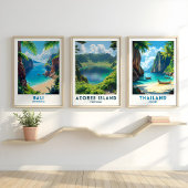 Azoren Portugal Reisposter Muurkunst Poster