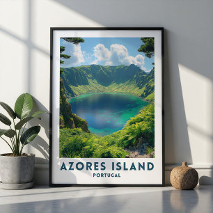 Azoren Portugal Reisposter Muurkunst Poster