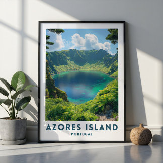 Azoren Portugal Reisposter Muurkunst Poster