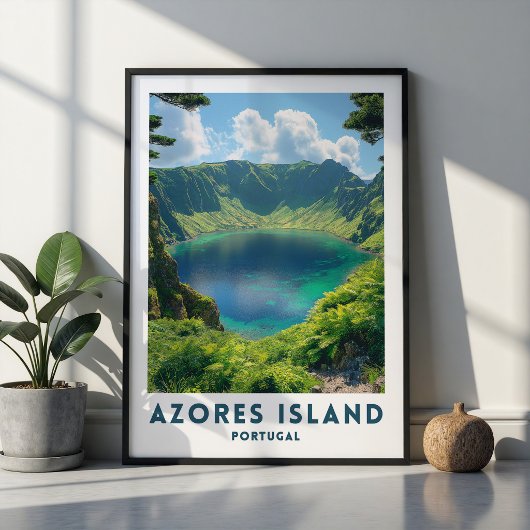 Azoren Portugal Reisposter Muurkunst Poster