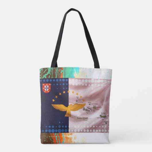 Azoren Portugal Tote Bag (Achterkant)