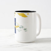 Azoren, Portugal Tweekleurige Koffiemok (Voorkant rechts)