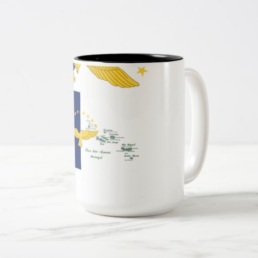 Azoren, Portugal Tweekleurige Koffiemok (Voorkant rechts)