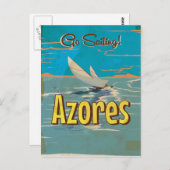 Azoren poster voor olijfreizen briefkaart (Voorkant / Achterkant)