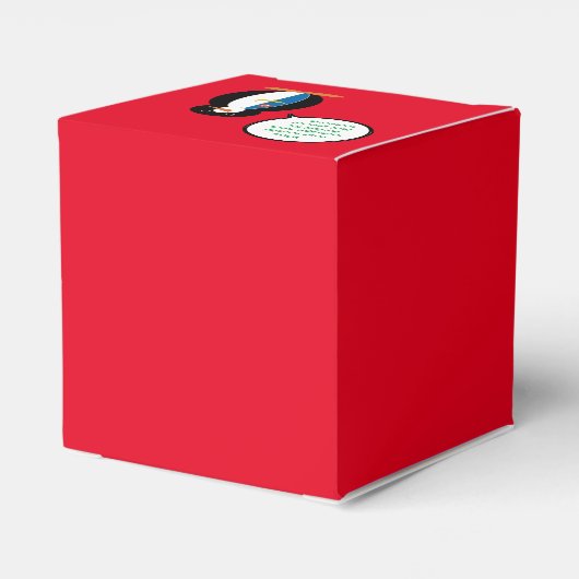 Azoren praten Ms Penguin gepersonaliseerd Bedankdoosjes (Achterkant)