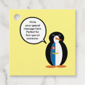 Azoren praten Ms Penguin gepersonaliseerd Bedankjes Labels (Voorkant)