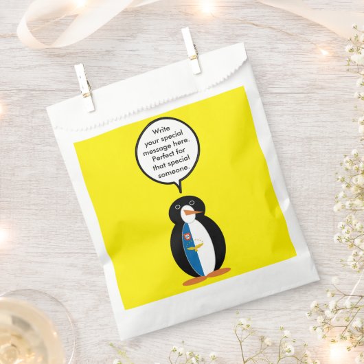 Azoren praten Ms Penguin gepersonaliseerd Bedankzakje (Geknipt)