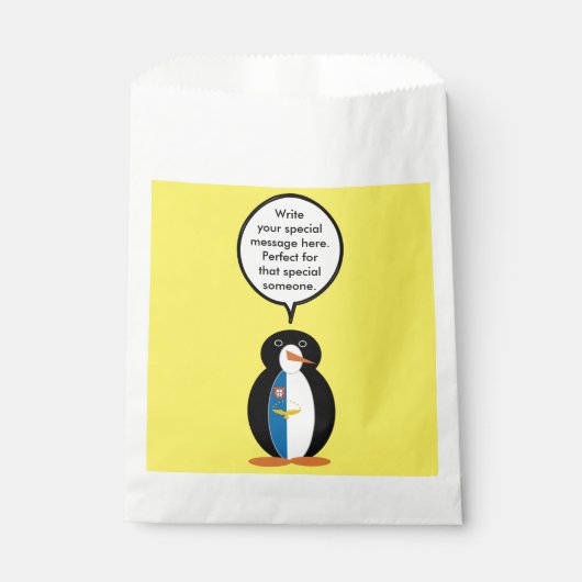 Azoren praten Ms Penguin gepersonaliseerd Bedankzakje (Voorkant)