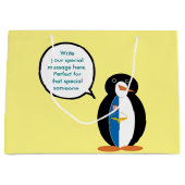 Azoren praten Ms Penguin gepersonaliseerd Groot Cadeauzakje (Voorkant)