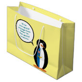 Azoren praten Ms Penguin gepersonaliseerd Groot Cadeauzakje (Voorkant Gekanteld)