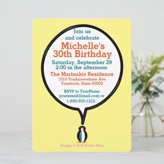 Azoren praten Ms Penguin gepersonaliseerd Kaart (Staand voorkant)