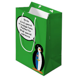 Azoren praten Ms Penguin gepersonaliseerd Medium Cadeauzakje