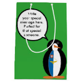 Azoren praten Ms Penguin gepersonaliseerd Medium Cadeauzakje (Achterkant)