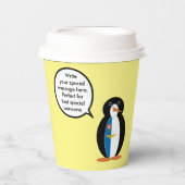 Azoren praten Ms Penguin gepersonaliseerd Papieren Bekers (Voorkant)