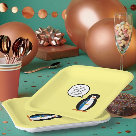 Azoren praten Ms Penguin gepersonaliseerd Papieren Bordje (Multi)