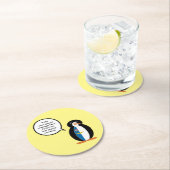 Azoren praten Ms Penguin gepersonaliseerd Ronde Kartonnen Onderzetter (Insitu)