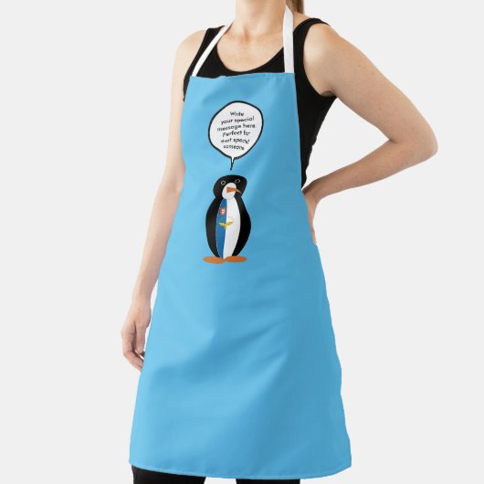 Azoren praten Ms Penguin gepersonaliseerd Schort (Insitu)