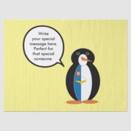 Azoren praten Ms Penguin gepersonaliseerd Tissuepapier