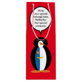 Azoren praten Ms Penguin gepersonaliseerd Wijn Cadeautas (Voorkant)