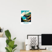 Azoren Reisprint Muurkunst Azoren Muurdecoratie H Poster (Thuiskantoor)