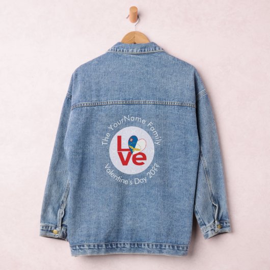 Azoren Rode LOVE Vlag gepersonaliseerd Denim Jacket (Hangar)