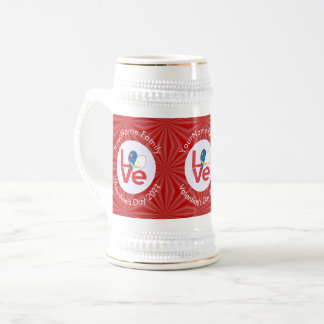 Azoren Rood LOVE Vlag Gepersonaliseerd  Bierpul