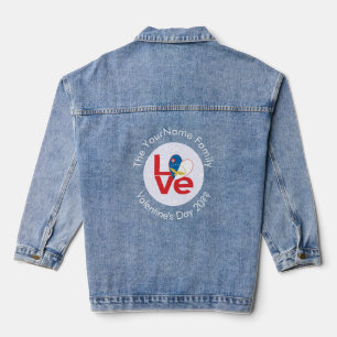 Azoren Rood LOVE Vlag Persoonlijk Denim Jacket