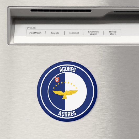 Azoren Round Emblem Magneet (Insitu (Vaatwasser))