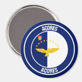 Azoren Round Emblem Magneet (Voorkant / Achterkant)