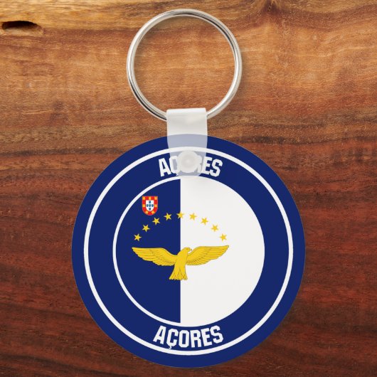 Azoren Round Emblem Sleutelhanger (Voorkant)