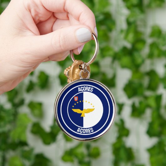 Azoren Round Emblem Sleutelhanger (Hand)