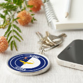 Azoren Round Emblem Sleutelhanger (Zijkant)