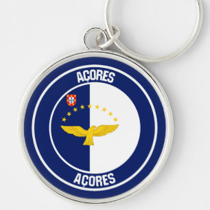 Azoren Round Emblem Sleutelhanger