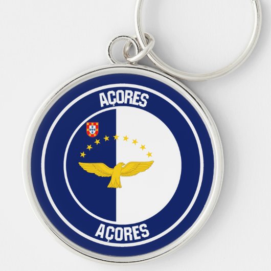 Azoren Round Emblem Sleutelhanger (Voorkant)