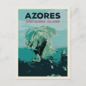 Azoren Saint Jorge eiland, Portugal Illustratie Briefkaart (Voorkant)