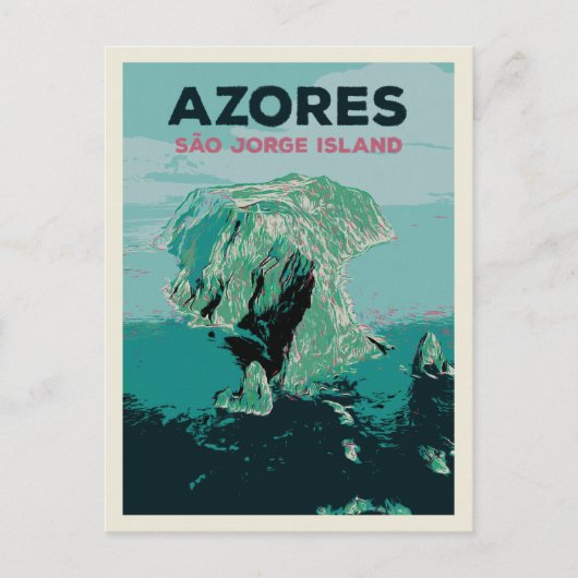 Azoren Saint Jorge eiland, Portugal Illustratie Briefkaart (Voorkant)