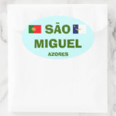 Azoren - Sao Miguel Azores Oval Sticker (Tas)