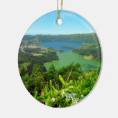 Azoren - Sete Cidades kerstversiering Keramisch Ornament (Links)