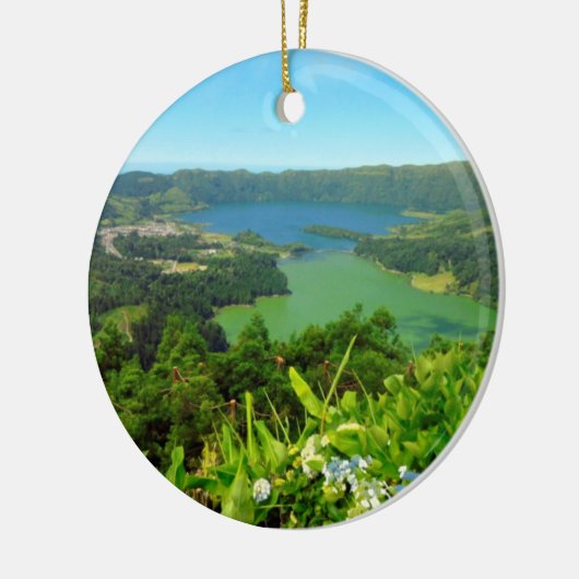 Azoren - Sete Cidades kerstversiering Keramisch Ornament (Links)