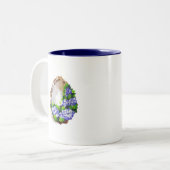 Azoren souvenir tweekleurige koffiemok (Voorkant links)